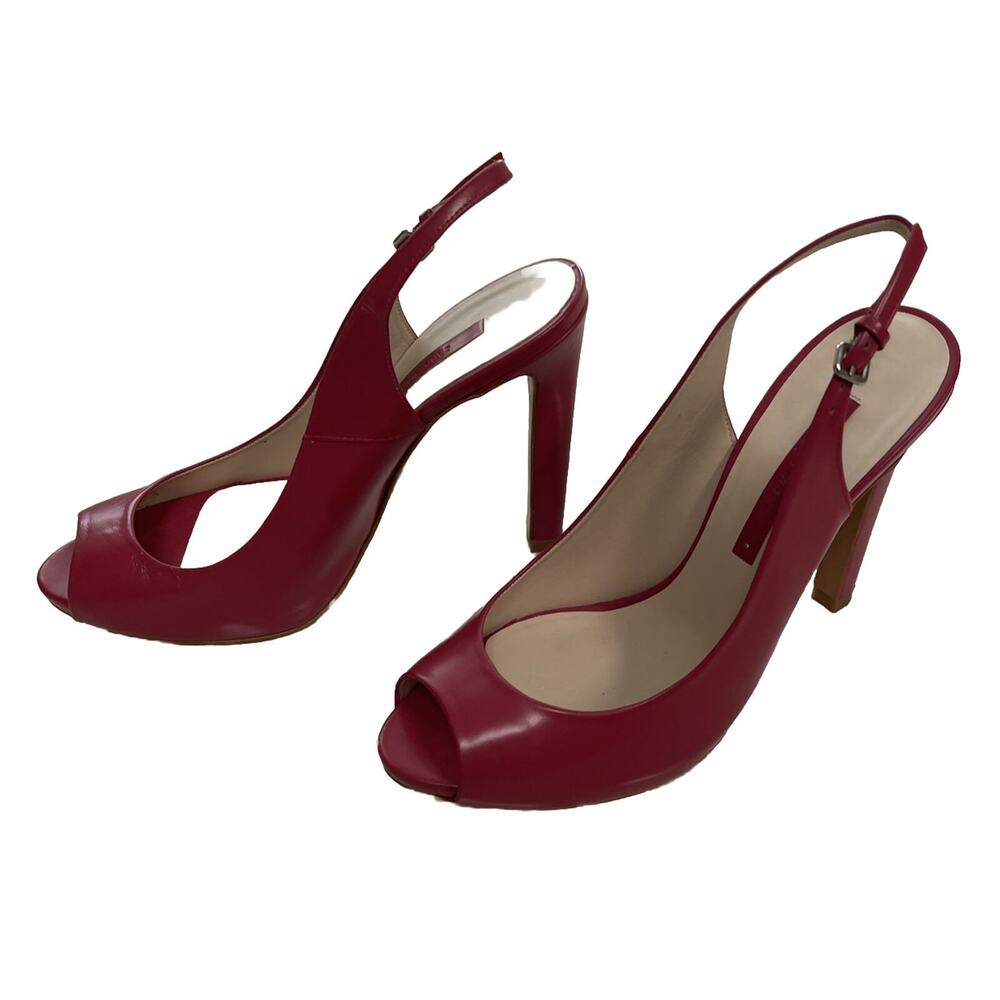 Zara Woman Open Toe Pump Size 10 Color Fuscia